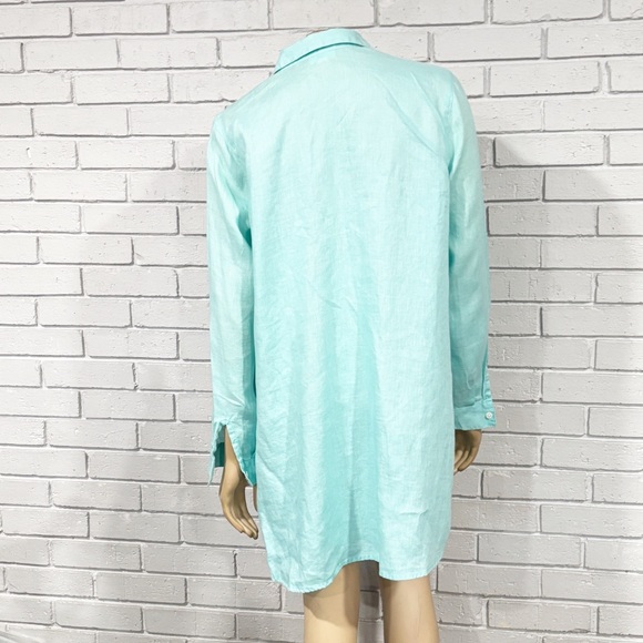 J. Jill Light Blue Linen Top - Picture 6 of 7